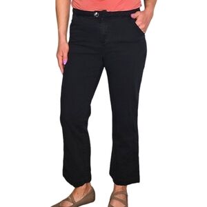 COPY - Calvin Klein Jeans Midrise Cotton Ankle Length Trousers Size 10 Black